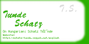 tunde schatz business card